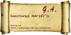 Gasztonyi Adrián névjegykártya